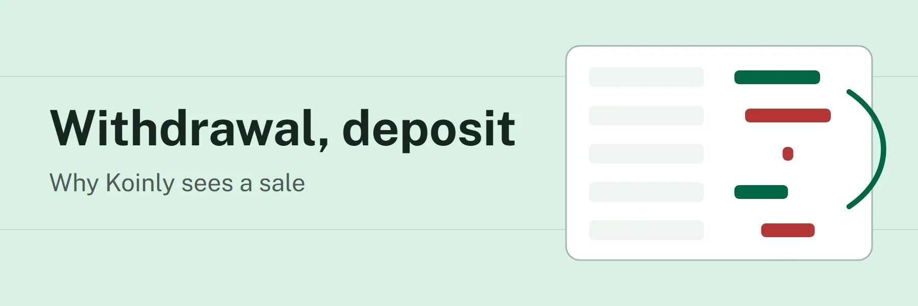 Withdrawal, deposit: Why Koinly sees a sale